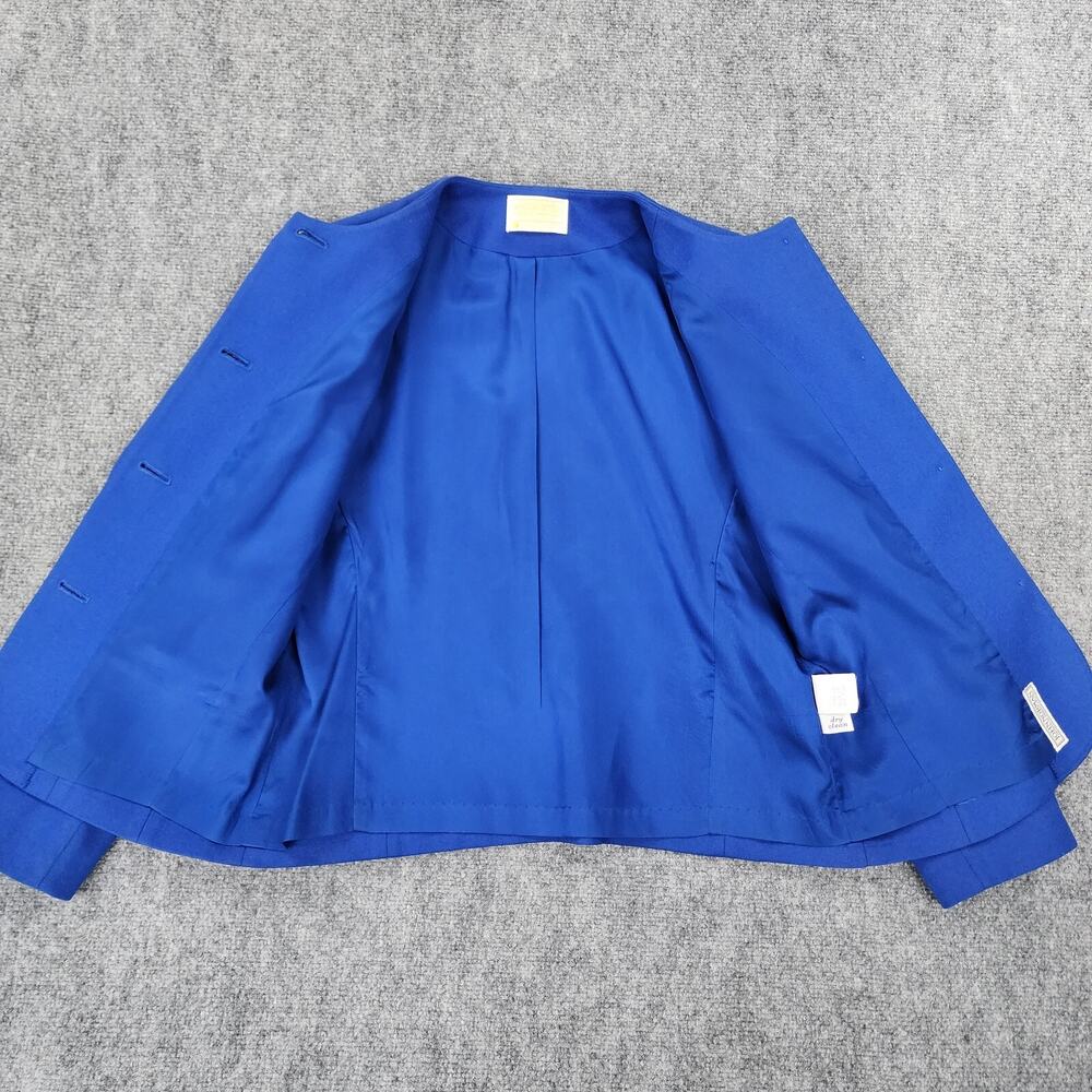 Vintage Pendleton Blazer Womens 10 Blue Wool Gold Crest Button USA Made Jacket - Picture 14 of 16